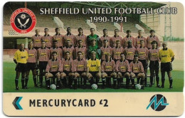 UK (Paytelco) - Football Clubs - Sheffield United Team Photo - 2PFLF - 12.151ex, Used - [ 4] Mercury Communications & Paytelco