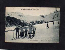 121040       Francia,    Les  Sports  D"hiver  Au  Mont-Dore,  "Le  Ski-Gymkhana",  VG  1910 - Sports D'hiver