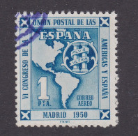 ESPAÑA 1951 - VI Congreso Unión Postal América Y España Correo Aéreo Usado -airmail- Edifil Nº 1091 - Used Stamps
