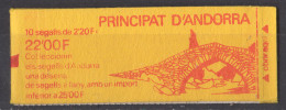 ANDORRE - Série Courante: Blason D'Andorre 1988  (carnet) - Carnets