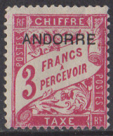 ANDORRE - Timbre Taxe 1931 3f - Ongebruikt