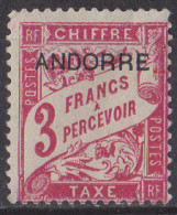 ANDORRE - Timbre Taxe 1931 3f - Neufs