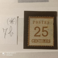 FRANCE Alsace Lorraine Yvert 7b (*) Neuf Sans Gomme Burelage Renversé - Unused Stamps