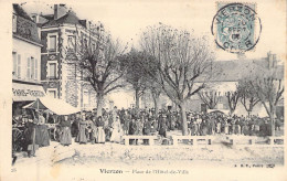 FRANCE - 18 - VIERZON - Place De L'Hôtel De Ville  - Carte Postale Ancienne - Vierzon