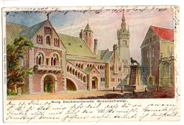 Allemagne -BRAUNSCHWEIG Burg Dankwarderode...carte Précurseur....Litho ... Beau Cachet Drapeau Datée  13.6.04...... - Braunschweig