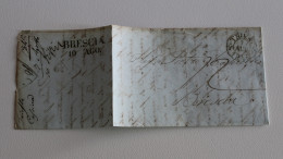 1842 Lettera INTERNAZIONALE TRIESTE-BRESCIA+TASSA 12 Kreuzer+circolare TRIESTE-B24 - 1. ...-1850 Prefilatelia