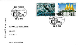 SAN MARINO - 1993 NOLI Castello Di Monte Ursino Su Busta Serenissima - 125 - Châteaux