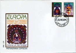 Bosnia Serbia 1997 Europa CEPT Stories And Legends Horses FDC - 1997