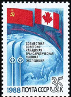 Canada - Russia 1988 Sc5675 Mi5835 1v Mnh Soviet- Canada Transarctic Expedition - Spedizioni Artiche