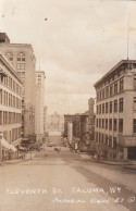 Tacoma Washington, Eleventh Street Scene Looking Toward Harbor, C1930s/40s Vintage Postcard - Tacoma