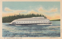 Washington State Ferry Boat 'Kalakala' On Puget Sound C1930s Vintage Curteich Linen Postcard - Seattle