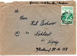 64930 - Polen - 1947 - 10Zl Schnitter EF A Bf KOZLE -> SBZ - Covers & Documents