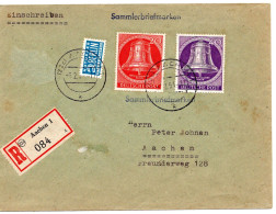 64932 - Berlin - 1955 - 40Pfg Glocke Kloeppel Mitte MiF A OrtsR-Bf AACHEN - Lettres & Documents