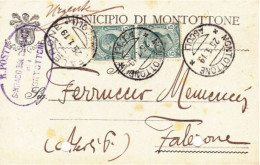 MONTOTTONE - FERMO ( EX ASCOLI PICENO) - CARTOLINA INTESTAT DEL COMUNE DI MONTOTTONE - 1919 - Fermo