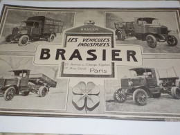 ANCIENNE PUBLICITE LES CAMIONS BRASIER 1920 - Camion