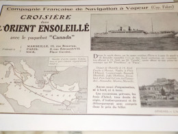 ANCIENNE PUBLICITE CROISIERE PAQUEBOT CANADA 1925 - Autres & Non Classés