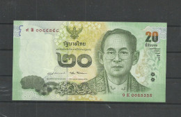 BILLET NEUF THAILANDE 20 BATH. SUPERBE - Thailand