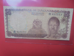 TANZANIE 5 SHILLINGS 1966 Circuler (B.29) - Tansania