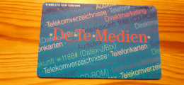Phonecard Germany X 15 12.93. De Te Medien 5.000 Ex. - X-Series : Publicitaires - D. Postreklame