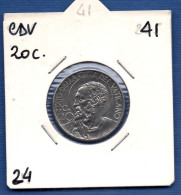 CITTA' DEL VATICANO - 20 Cents 1941 -  See Photos - Km 24 - PIO XII - Vatican