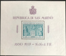 Repubblica Di San Marino - VEL1/4 - MNH - 1937 - Michel 1 - Forum Romanum - Blocchi & Foglietti