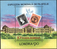 Used  S/S Philatelic Exhibition Londra Stamp On Stamp 1990  From Bulgaria - Esposizioni Filateliche