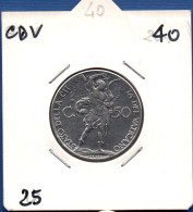 CITTA' DEL VATICANO - 50 Cents 1940 -  See Photos - Km 25 - PIO XII - Vatican