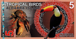 Aldabra Islands 5 Dollars 2017 UNC - Fiktive & Specimen