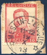 Belgique COB N°111, Cachet Relais Meslin-l'Evèque 1913 - (F2776) - Sellos Con Estrellas