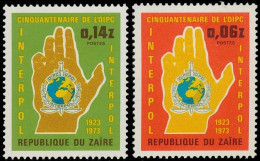 835/836** - Interpol  - ZAÏRE - Unused Stamps