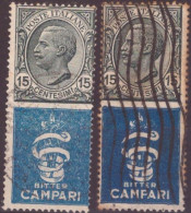 Italia 1924 Pubblicitari UnN°1 15c "Campari" 2v (o) Vedere Scansione - Publicité