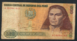 PERU P134a 500 INTIS 1.3.1985 #A/D     FINE - Pérou