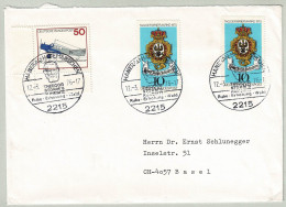 Deutsche Bundespost 1976, Brief Hanerau-Hademarschen - Basel (Schweiz), Theodor Storm, Schriftsteller - Andere & Zonder Classificatie