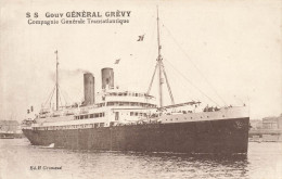 Bateau * Le Paquebot SS Gouverneur Général GREVY , Compagnie Générale Transatlantique - Steamers