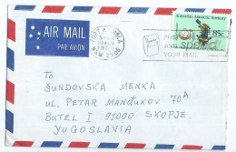 Antarctica > Australian Antarctic Territory (AAT) > Cover Via Yugoslavia 1990,stamp : 1984 Magnetic Pole Expedition - Covers & Documents