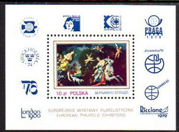 POLAND 1979 International Stamp Exhibitions Block MNH / **.  Michel Block 78 - Blokken & Velletjes