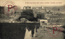 MELILLA VISTA DEL PUEBLO ANTIGUO Y CUARTEL DE AFRICA - Melilla