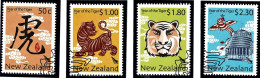 New Zealand 2010 Year Of The Tiger Set Of 4 Used - Oblitérés