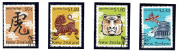 New Zealand 2010 Year Of The Tiger Set Of 4 Used  - - Gebruikt