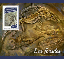 CENTRAL AFRICA 2017 MNH** Fossils Fossilien Fossiles S/S - OFFICIAL ISSUE - DH1753 - Fossili