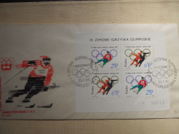 POLOGNE 1964 Jeux Olympiques, INNSBRUCK  FDC. Enveloppe 1er Jour. - Winter 1964: Innsbruck