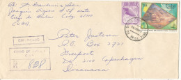 Cuba Registered Cover Sent To Denmark 1992 ?? Topic Stamps - Brieven En Documenten