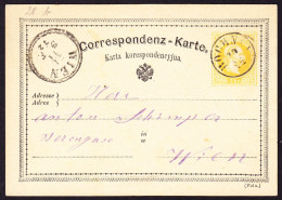 1872 2 KR Österreichische GZ Karte, Gestempelt Bochnia Nach Wien. - Brieven En Documenten