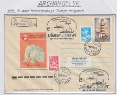 Russia Cover "70J Nordostpassage  Eisbrecher Taimyr-Waigatsch" Ca Archangelsk 16-9-1985 (RR172B) - Events & Commemorations