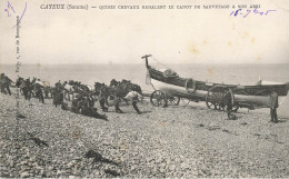 Cayeux * Quinze Chevaux Rehalent Le Canot De Sauvetage à Son Abri * Bateau Sauveteurs Lifeguards * 1905 - Cayeux Sur Mer