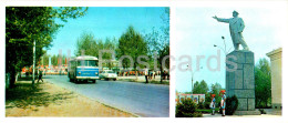 Fergana And Fergana Valley - Lenin Street - Monument To Lenin - Bus - 1974 - Uzbekistan USSR - Unused - Ouzbékistan