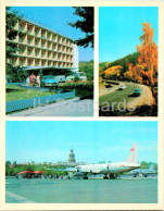 Almaty - Alma-Ata - Hotel Kazakhstan - Road To Medeo - Airport - Airplane - Car Volga - 1974 - Kazakhstan USSR - Unused - Kazakhstan