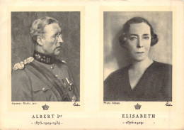 FAMILLES ROYALES - Albert 1er - 1875-1909-1934 - Elisabeth 1876-1909 - Carte Postale Ancienne - Königshäuser