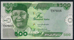 NIGERIA NLP 500 NAIRA 2022 #AA/15 Issued 15.12.2022   UNC. - Nigeria