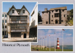 1 AK England * Historical Plymouth - Merchant's House, Prysten House Built 1498, The Hoe With Smeaton's Tower * - Plymouth